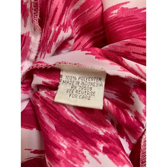 Womens Off-Shoulder Ruffle Pink Ikat Blouse  XS - Picture 6 of 6